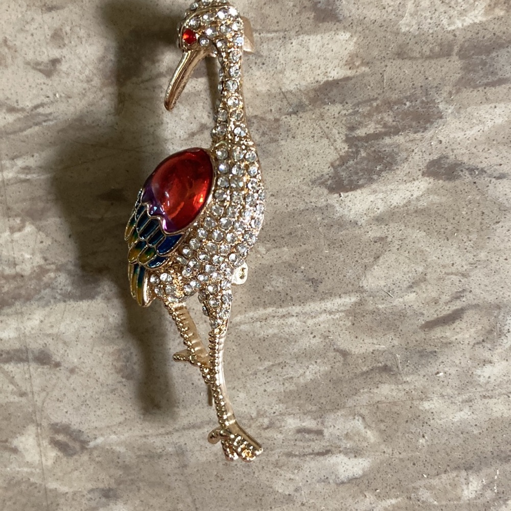 Flamingo Brooch - Picture 2 of 3